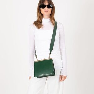 Like new Tammy & Benjamin Emerald Leather Jeanne Frame Bag, 2 strap options